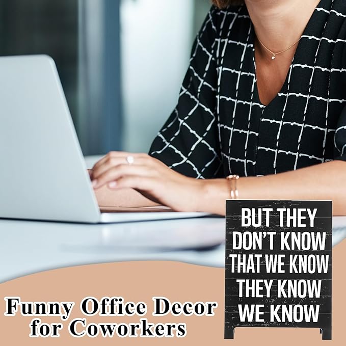 But They Don't Know That We Know Friends-Inspired Sign TV Show Home Room Decor Pop Culture Accessories Funny Sign for Living Rooms Office Desk Decor Funny Gift for Show Fans