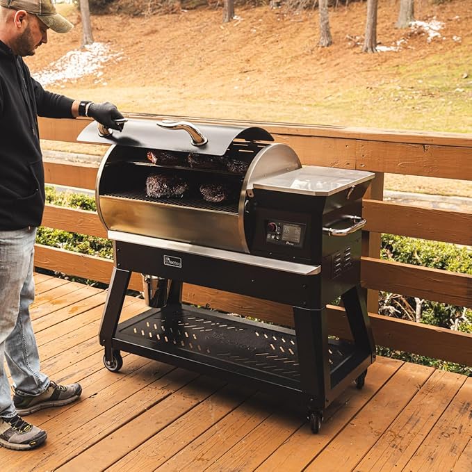 recteq Pellet Smoker Grill Deck Boss 800, Electric Pellet Smoker, Outdoor Grills & Smokers, Wi-Fi-Enabled BBQ Grill
