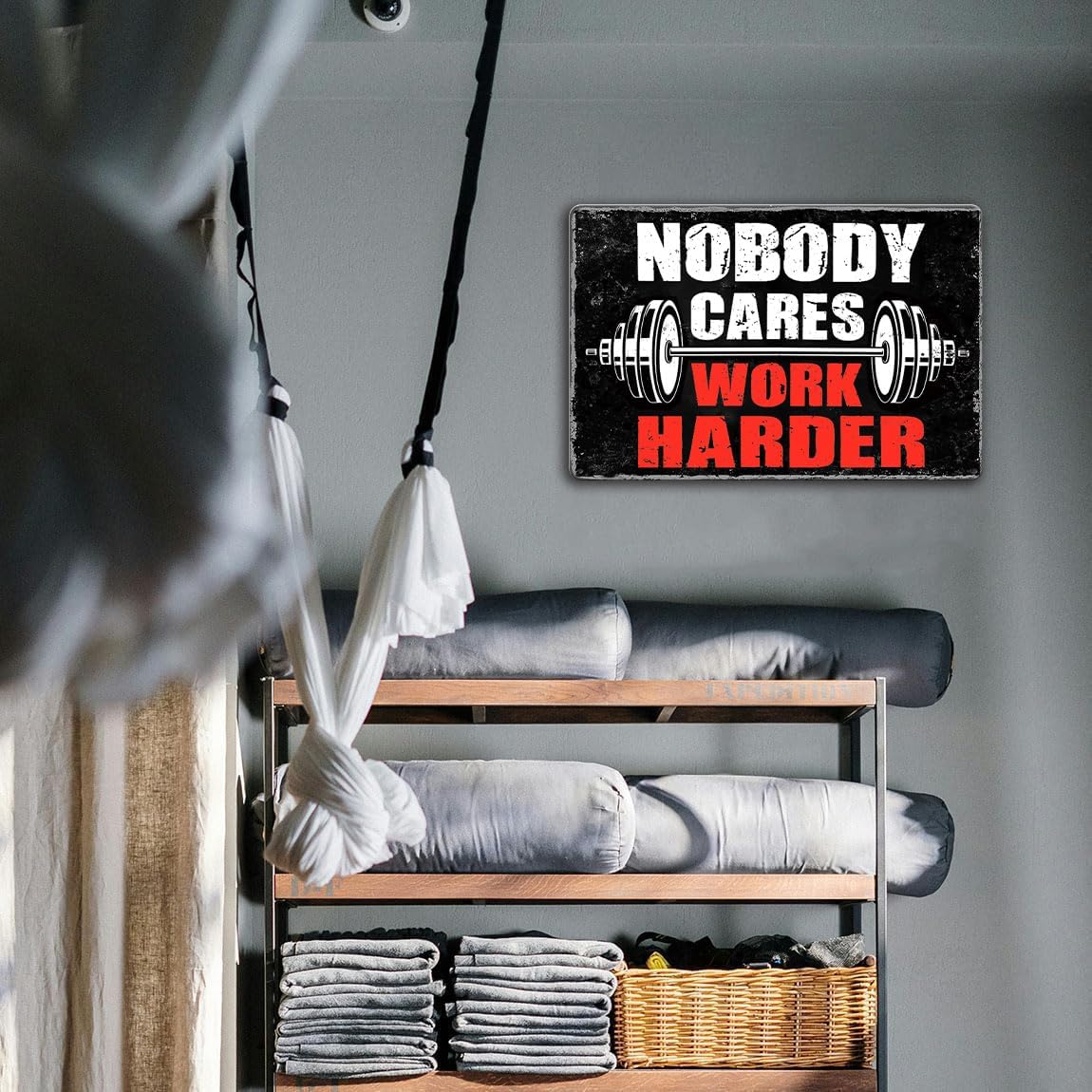 Ykfss Gym Posters For Home Gym Motivational Wall Art Decor Gym Room Tin Sign Nobody Cares Work Harder Sign Gym Metal Signs Boxing Poster Funny Garage Work Signs Motivation Workout Posters 8x12 Inch