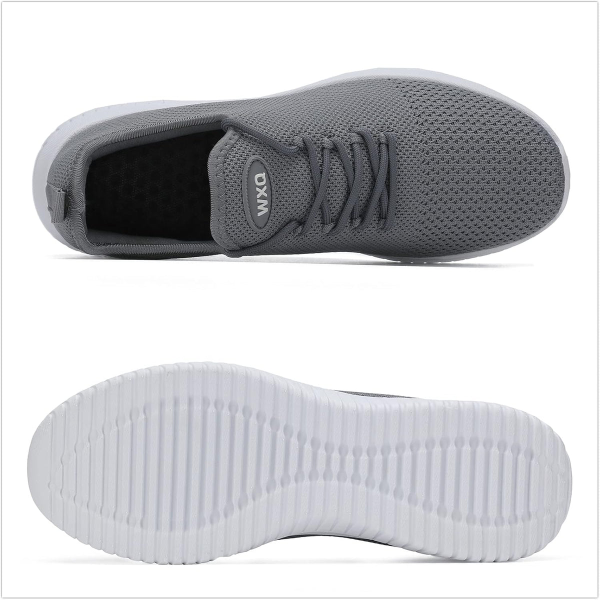 WXQ Men's Running Shoes Comfortable Lightweight Breathable Walking Shoes Mesh Workout Casual Sports Shoes