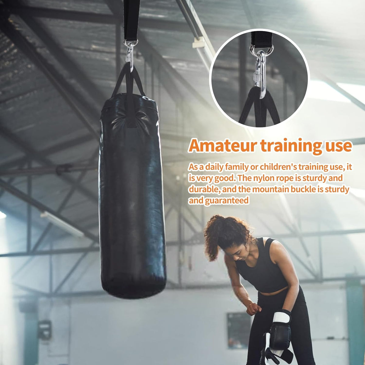 Heavy Bag Hanger, Punching Bag Hanger, Heavy Bag Mount, Punching Bag Stand for Heavy Bag, Heavy Bag Strap Hanger for Home Gym Training Workout (1 pcs)
