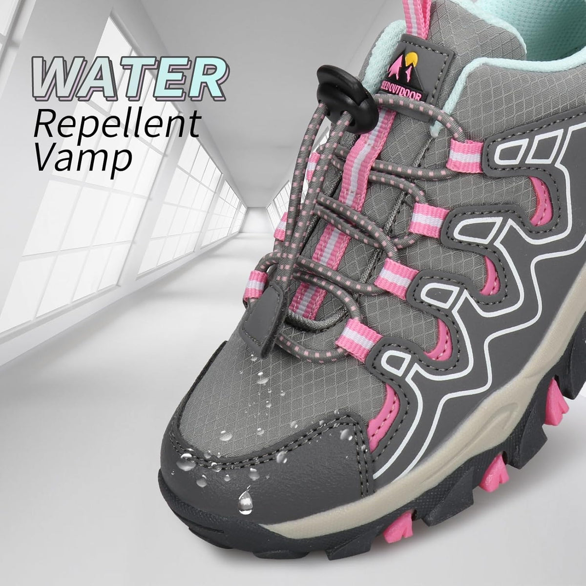 Kids Boys Running Shoes Waterproof Non-Slip Breathable Low-Top Outdoor Hiking Walking Sneakers (Little/Big Kids)