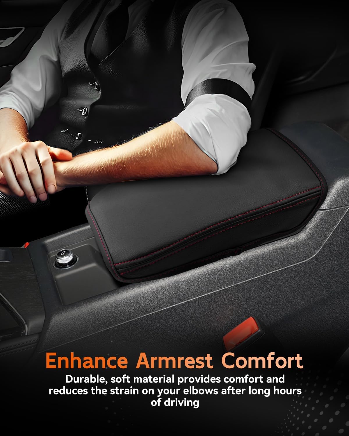 CDEFG for 2017-2025 Audi A4 Center Console Cover Armrest Box Cover for A4 (Premium, Premium Plus, Prestige) 2020 2021 2022 2023 2024 2025 Accessories Console Arm Rest Protector