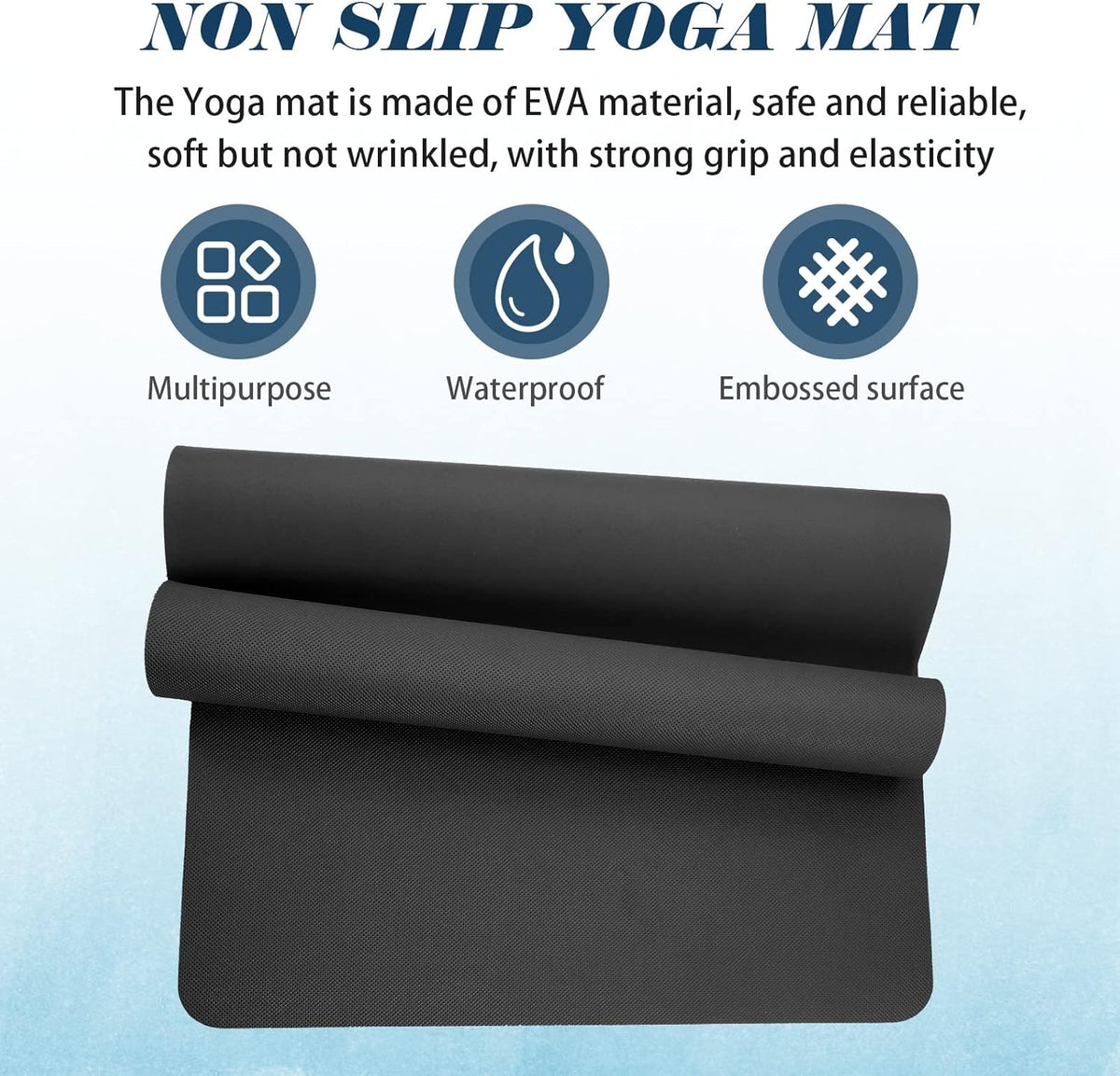10 Pack Yoga Mats Bulk, 68'' x 24'' x 4mm Thick Yoga Mats for Kids and Adult Gym Mats Bundle Latex Free Exercise Mats with Non Slip Texture for Outdoor Yoga, Pilates or Workout