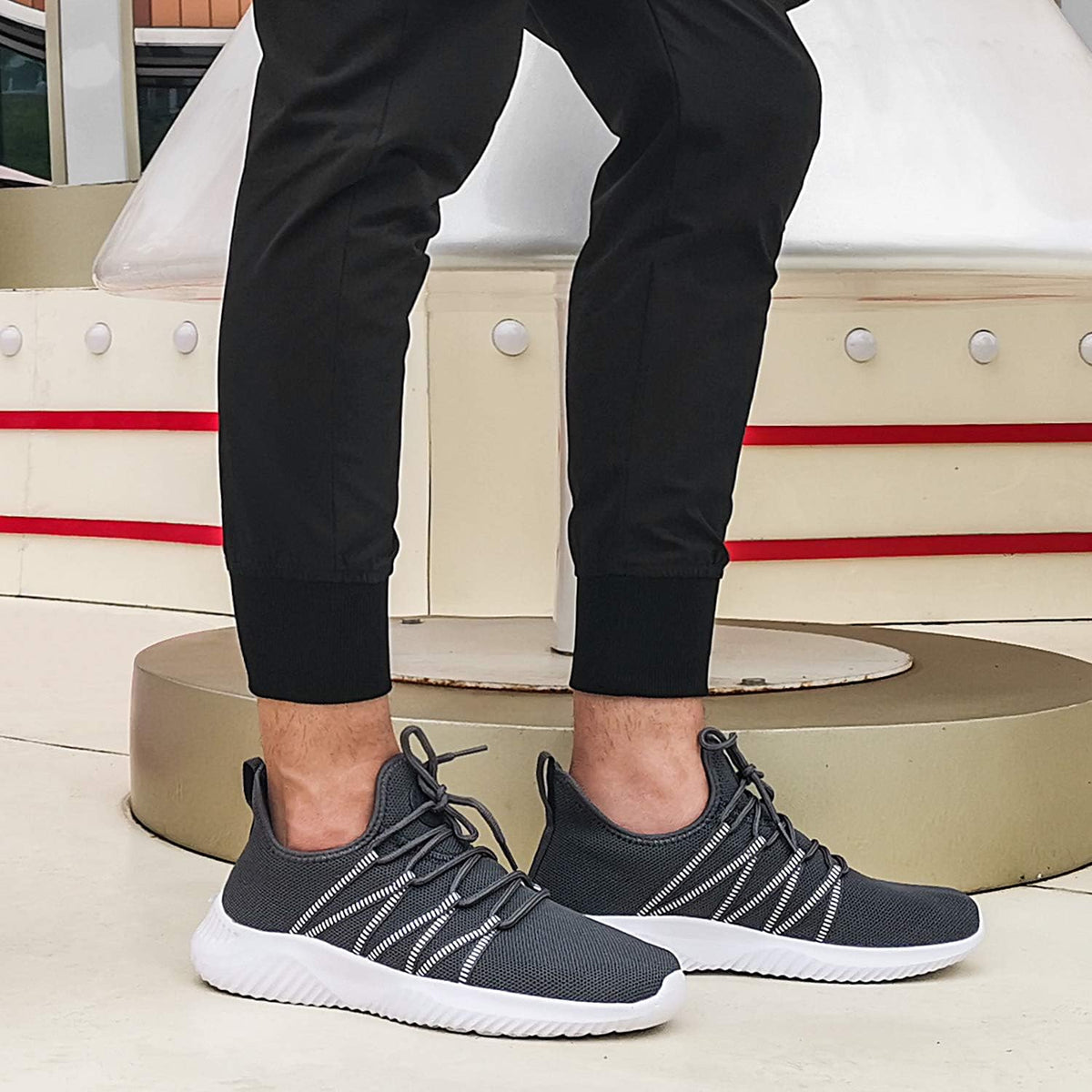 Feethit Mens Slip On Running Shoes Breathable Lightweight Comfortable Fashion Non Slip Sneakers for Men