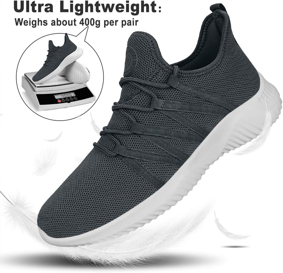 Feethit Mens Slip On Running Shoes Breathable Lightweight Comfortable Fashion Non Slip Sneakers for Men
