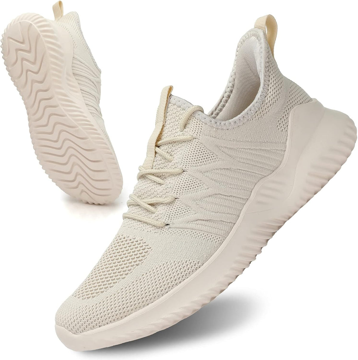 Mens Slip On Running Shoes Athletic Walking Trainers Lightweight Breathable Mesh Tennis Sneakers