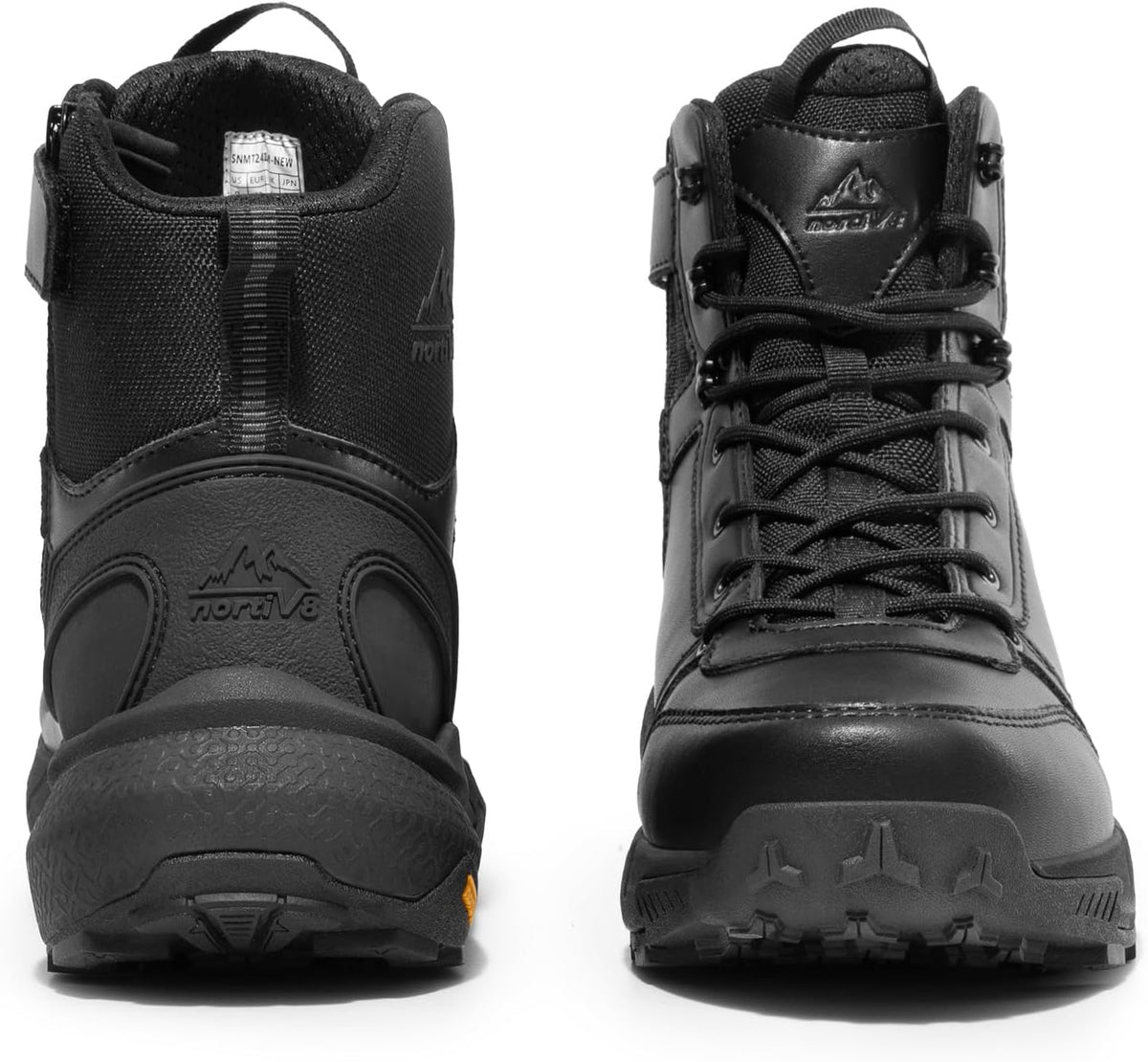 NORTIV 8 Men's Military Tactical Boot Lightweight Comfortable Boots for Work All Day Side Zipper Motorcycle Combat Hiking Boots Metrostrike(8-9 Inches)