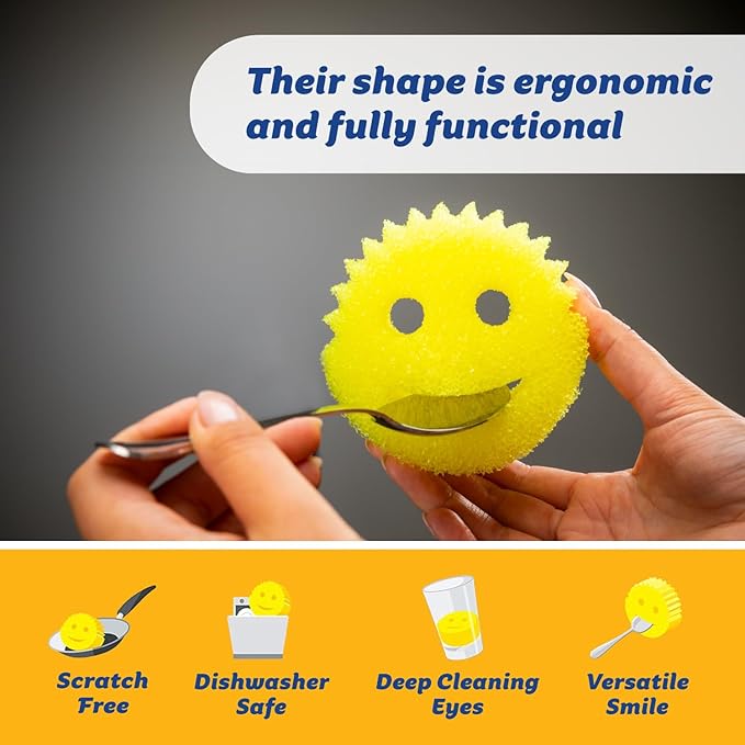 Scrub Daddy 4 Scrub Daddy Sponges & 4 Scrub Mommy Kitchen Sponges - Scratch-Free for Dishes & Multipurpose Cleaning - BPA Free & Made with Polymer Foam - Stain & Odor Resistant (16 Pack)