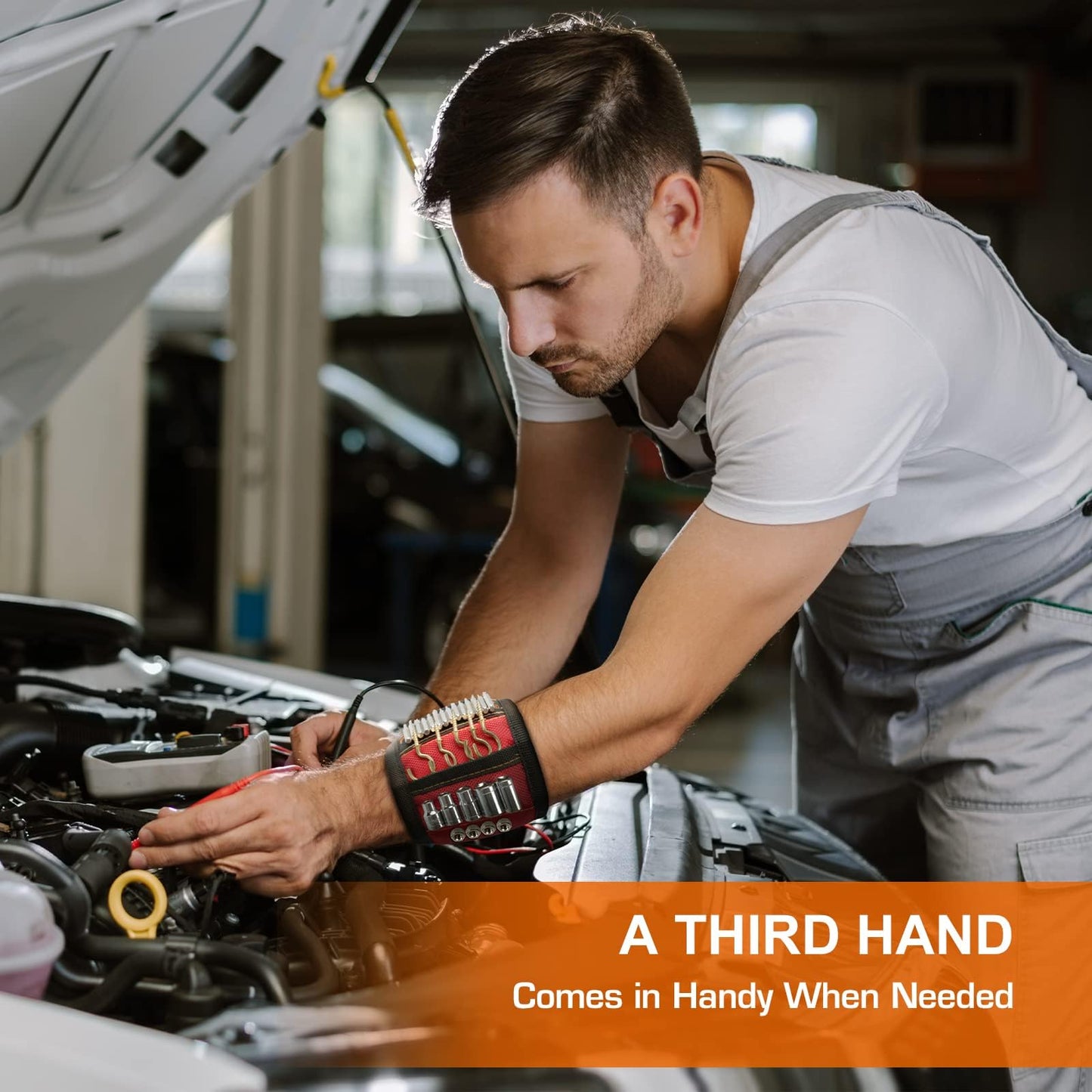 Father Day Gifts from Daughter Wife Son Magnetic Wristband: Men Tool Gifts for Men Him Belt Magnet Wrist for Holding Screws Nails Cool Gadgets Ideas Grandpa Father Day Gifts for Husband Dad Papa