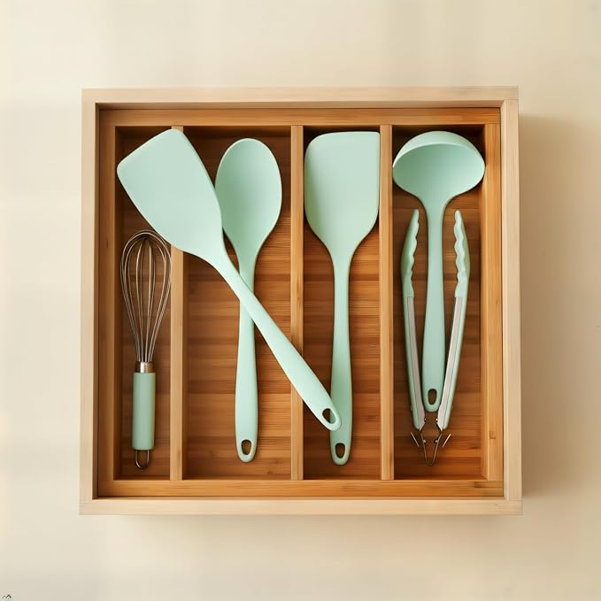 Spatula, Turner for Non-stick pans, Heat Resistant, Flipper, BPA Free Melamine Utensil with Ergonomic Handle by Reston Lloyd 11 inch, Seafoam