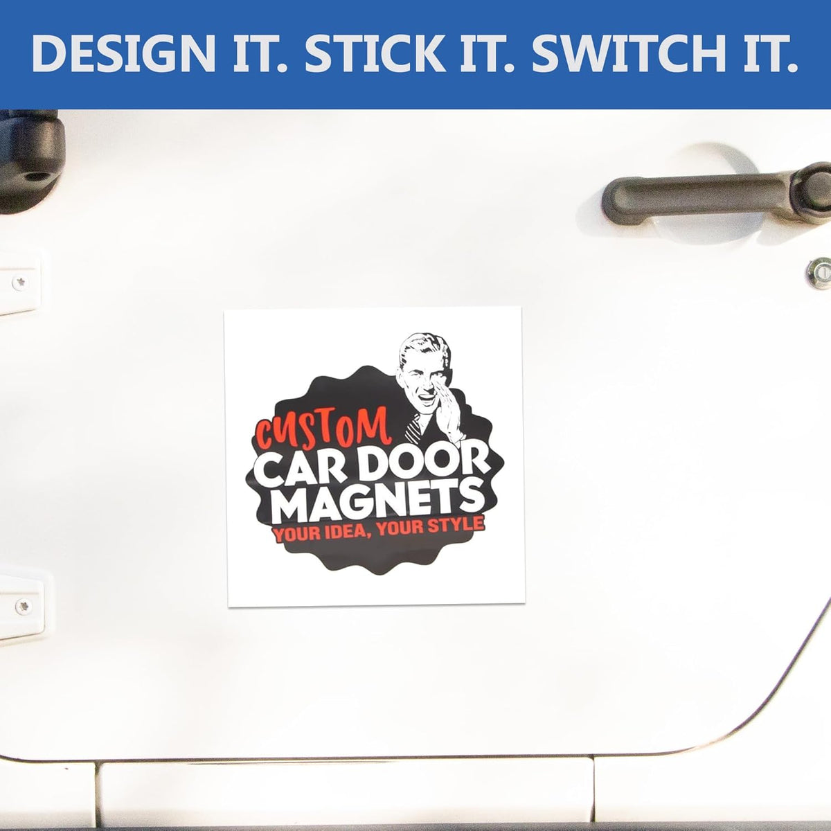 Custom Car Magnet Signs for Businesses (12" Square) 2 pk - Personalized Car Magnets for Advertising and Vehicle Promotion - Advertising Magnets for Cars Door - Professionally Printed
