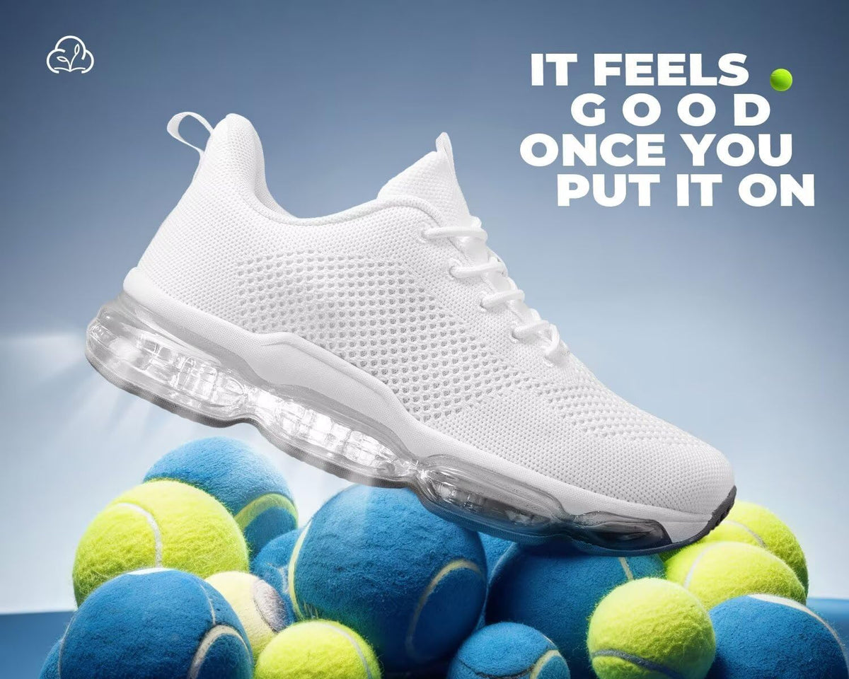 Men's Air Cushion Running Shoes Breathable Tennis Fashion Sneakers Non Slip Workout Casual Sport Shoes Gym Training Comfortable Walking Shoes