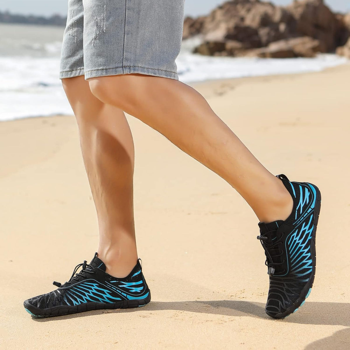 Hike Barefoot Shoes Womens Mens Footwear for Walking,Barefoot Shoe with Wide Toe Box,Healthy & Non-Slip,Breathable Barefoot Vitality Water Shoes for Women,Beach Pool Swim Shoe for Men (Unisex)