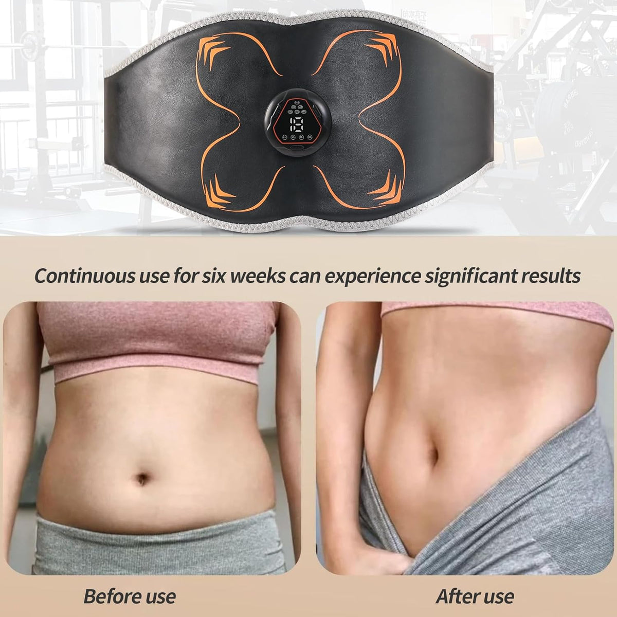 Electronic Muscle Stimulator, Abs Stimulator Muscle Toner for Abdomen/Arm/Leg, Strength Training Equipment for Men and Women