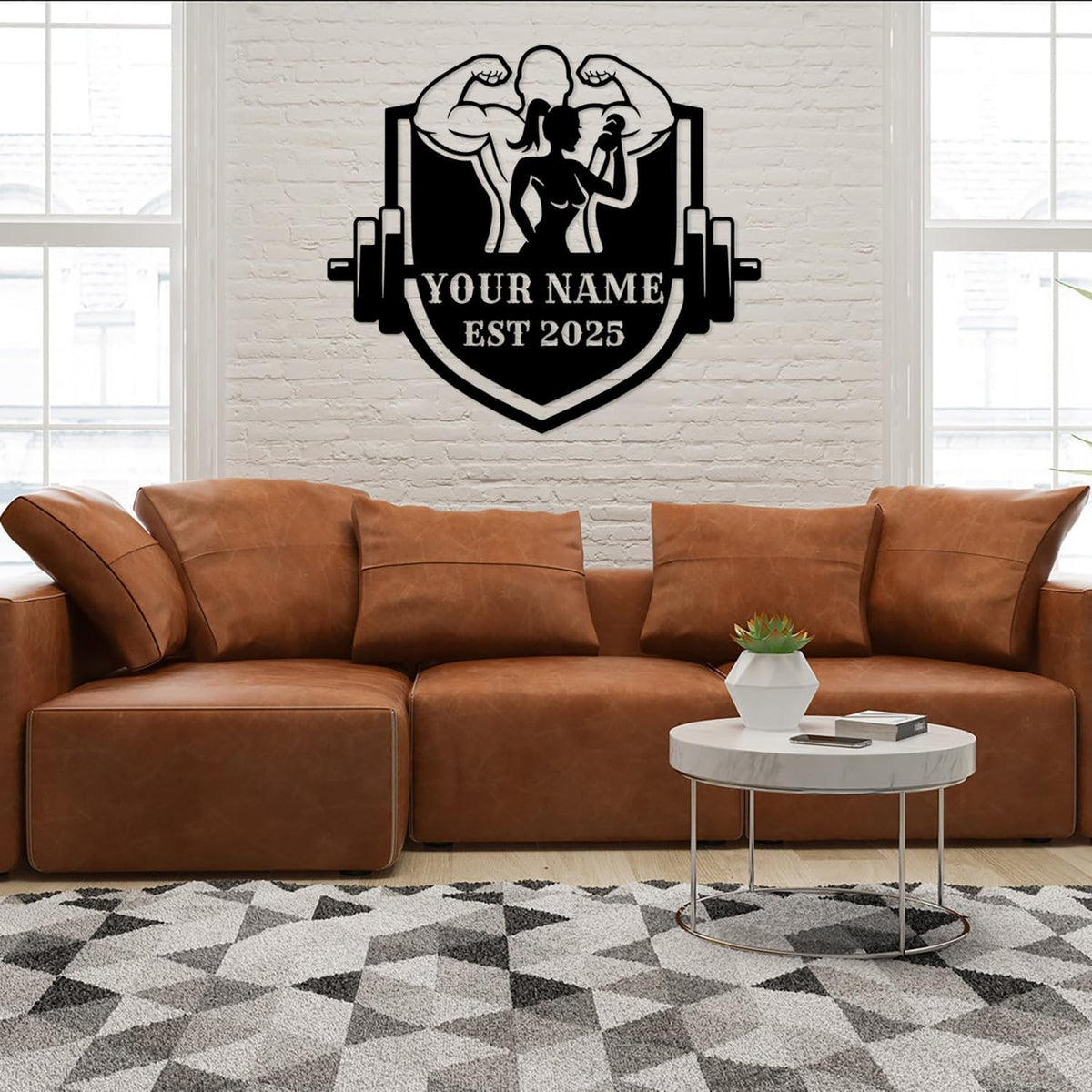 Customized Metal Gym Name Sign, Personalized Sports Room Wall Art,Metal Gym Sign,Unique Fitness Wall Sign, Gym Lovers Unique Gift, Gym Wall Art,Training Center Sign (Style-9)