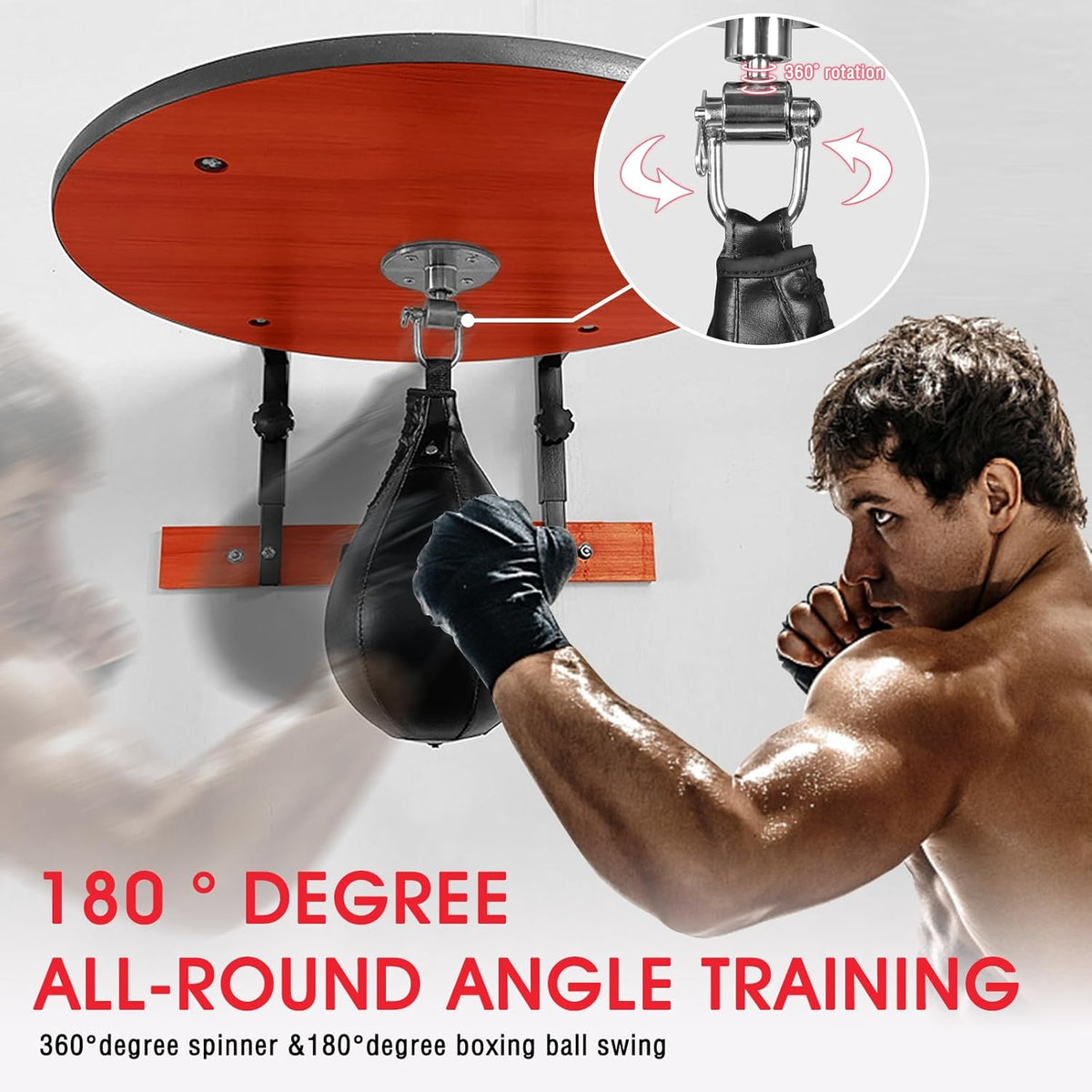 INNOLIFE Adjustable Speed Bag Platform Heavy Duty Wall Mount Speed Bag Platform Kit 24" with Speed Ball for Boxing Training Workout Fitness Stress Relief