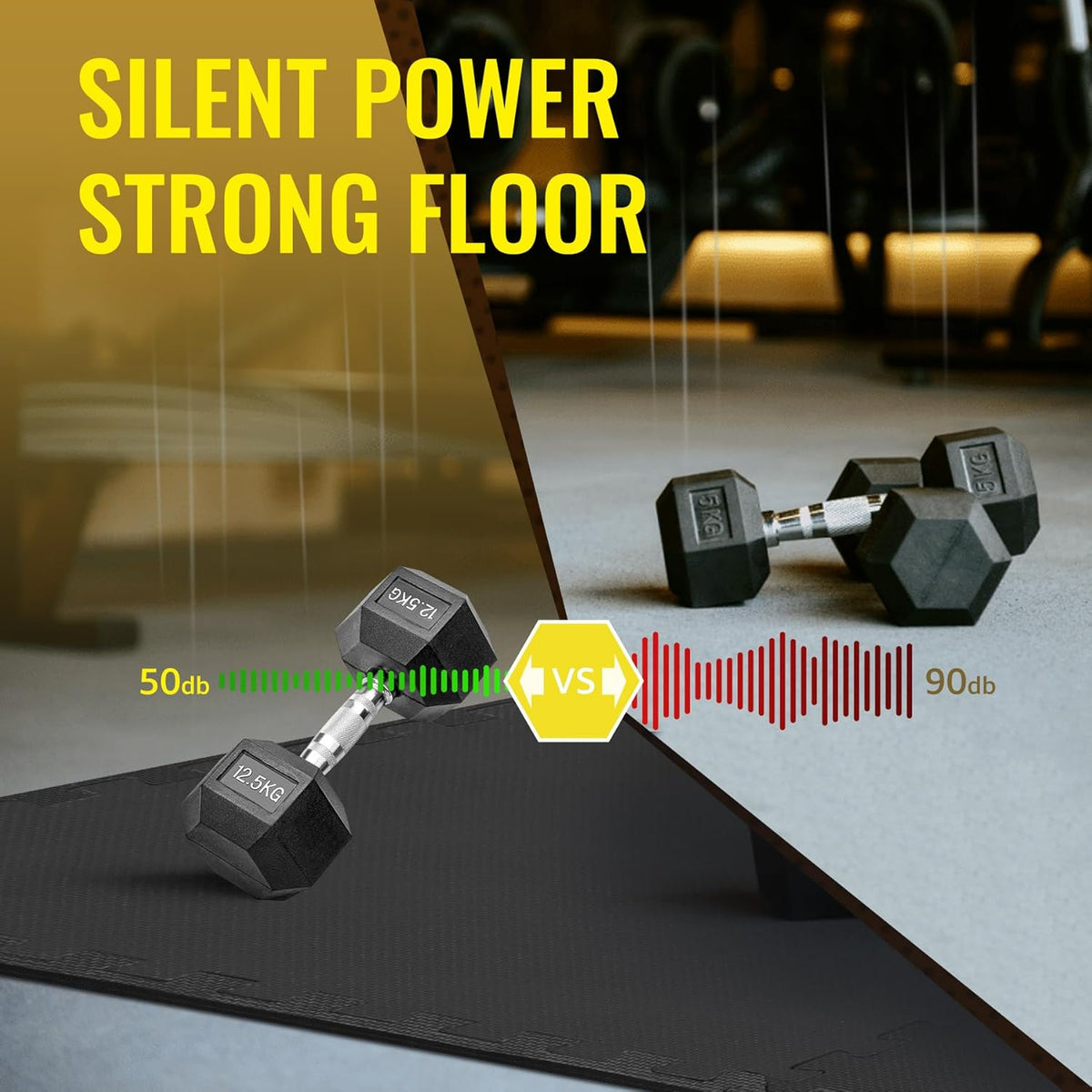 Hulkfit Puzzle Exercise Mat with EVA Foam Mat Interlocking Floor Tiles for Home Gym Mats Flooring for Garage Floor Padding for Kids Exercise Equipment Mats