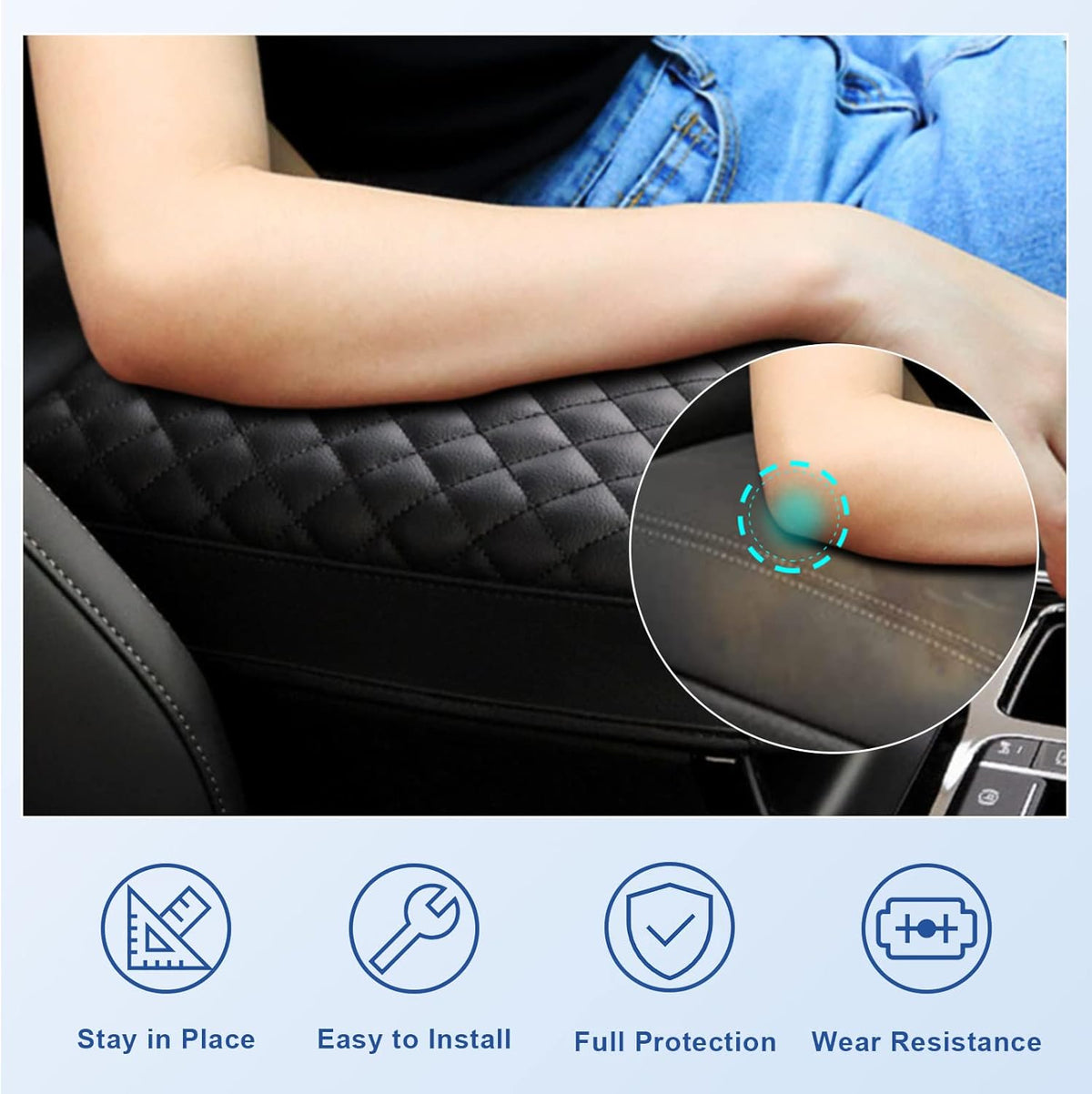 CDEFG Sorento Center Console Cover: Armrest Cover Center Console Pad for 2021 2022 Sorento Car Interior Accessories Arm Rest Protective Cover Scratch Resistance