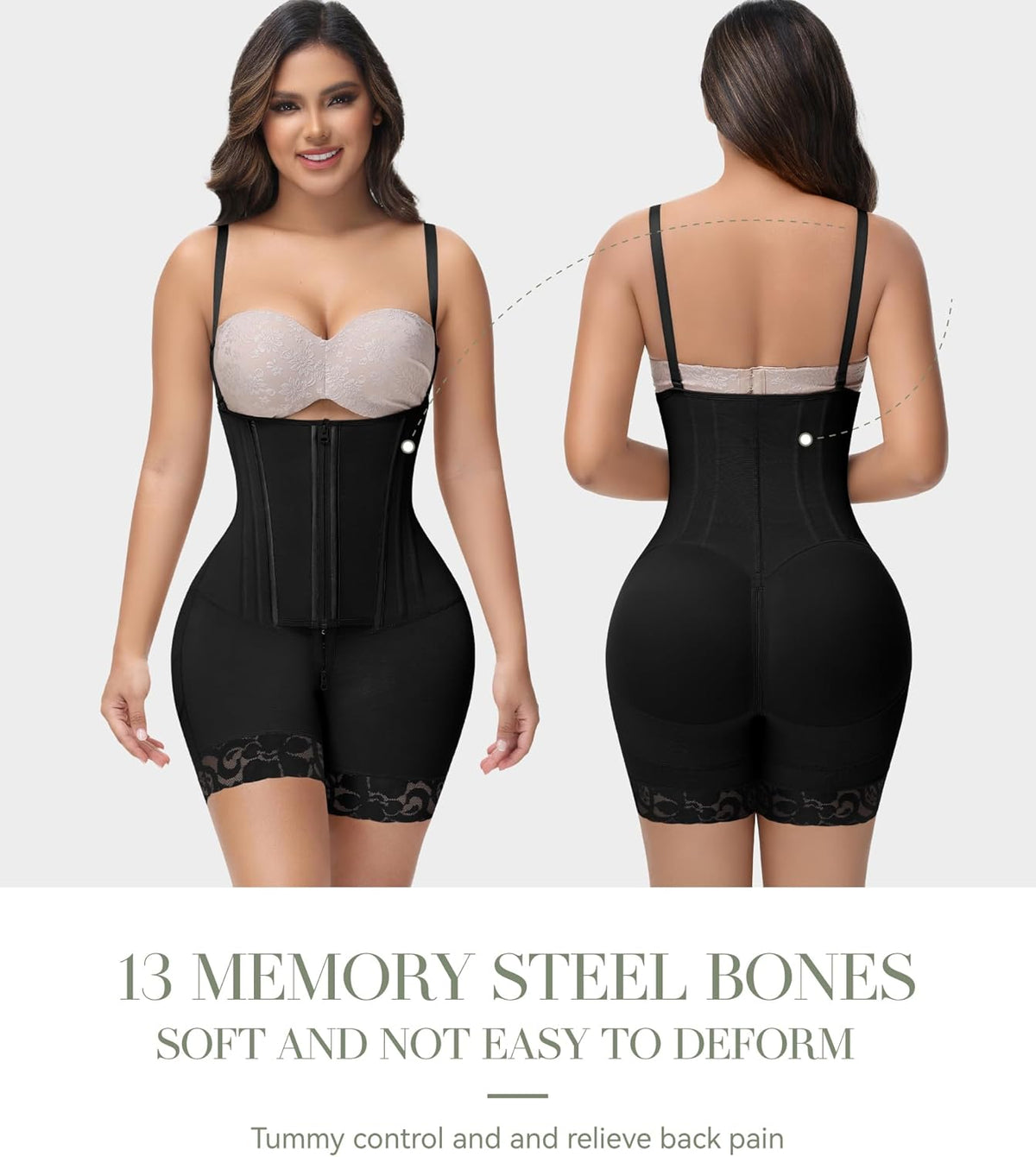 M MYODRESS Fajas Colombianas Moldeadoras Shapewear for Women Tummy Control Body Shaper Post Surgery Compression Garment