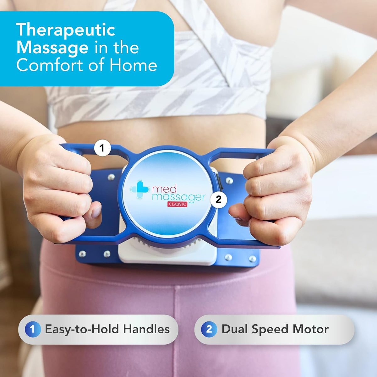 MedMassager Body Massager Classic | Deep Tissue Massage Therapy Unit, at-Home Massager, Dual Speed Motor, Portable Relaxation & Relief - Reduces Pain & Improves Blood Circulation MMB01