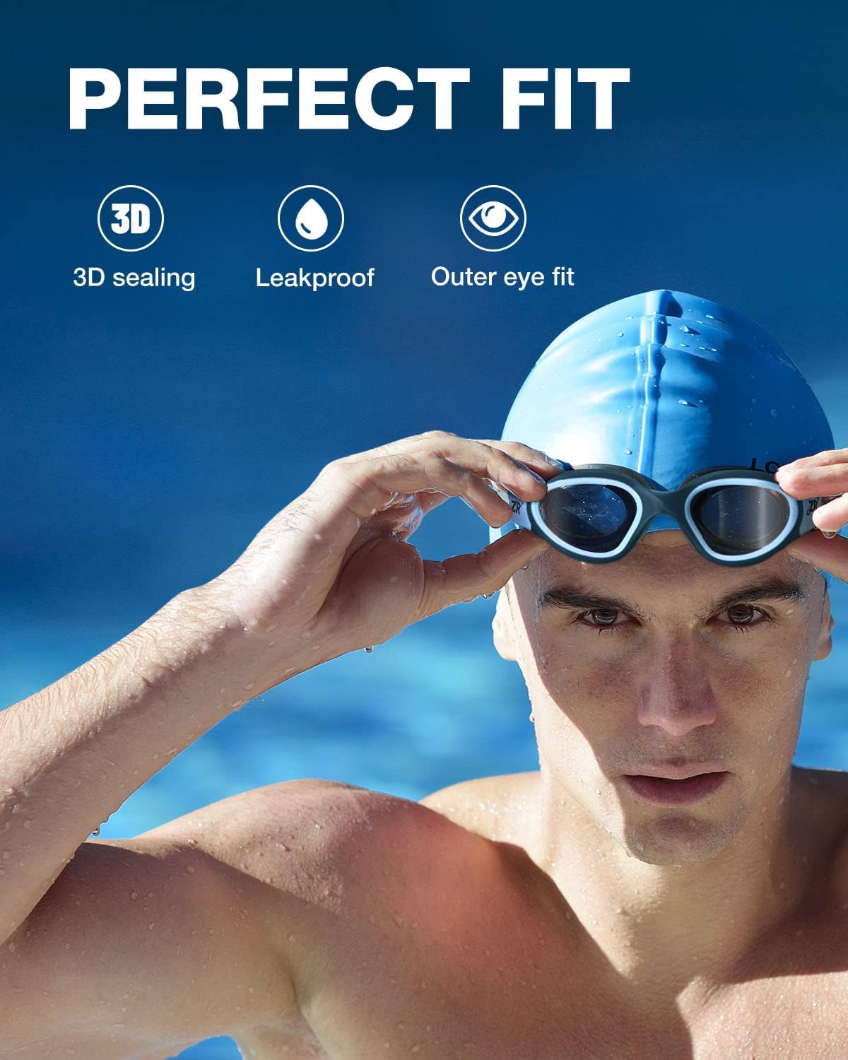 ZIONOR G1 Polarized Swimming Goggles for Unisex Adult Women Anti Fog 100% Anti UV Diving Goggles