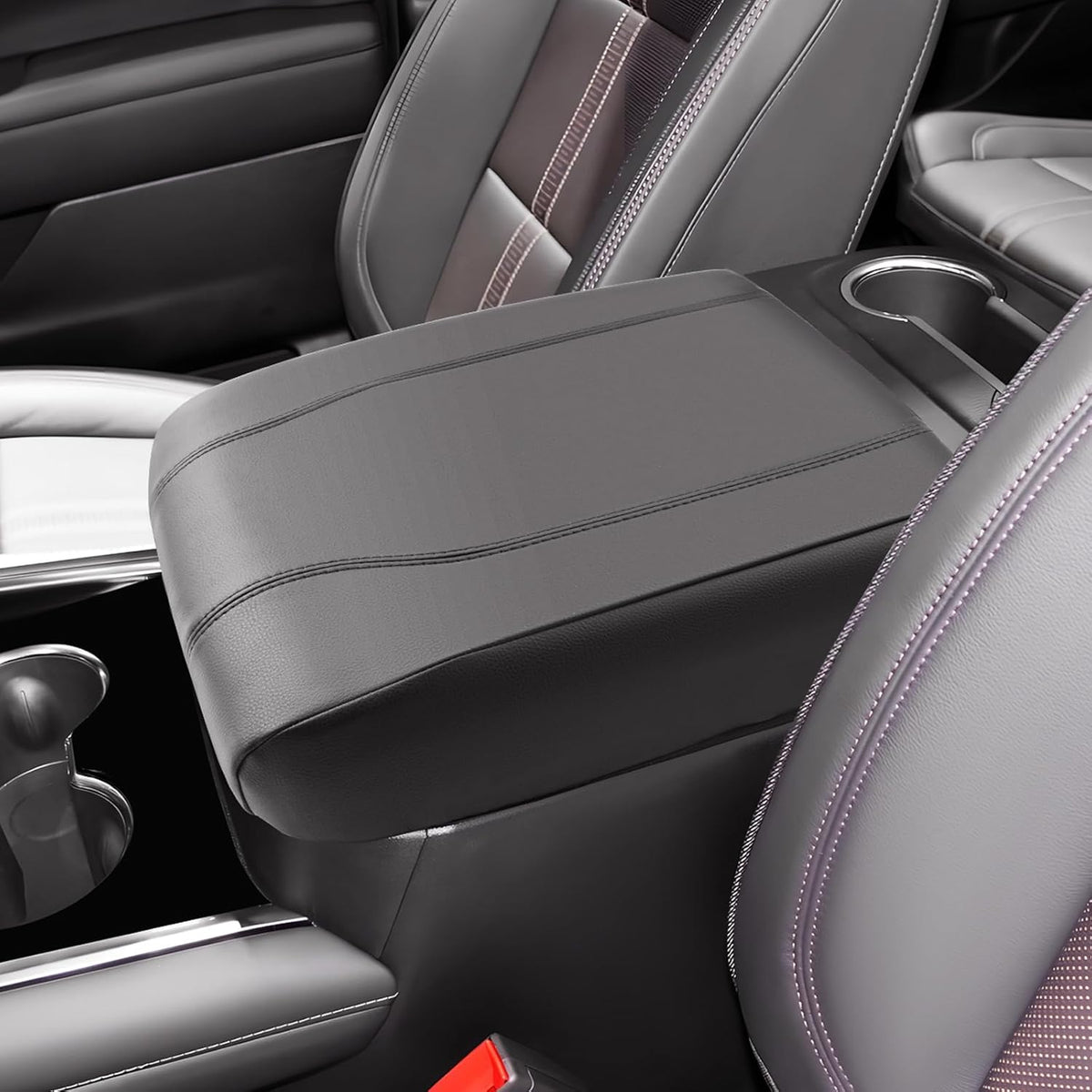 SKTU 2025 Tahoe Center Console Cover for 2025+ Chevrolet Tahoe/Chevrolet Suburban Armrest Cover 2025 Chevy Tahoe/Chevy Suburban Seat Box Cover 2025 Chevy Tahoe Accessories Center Console Cushion