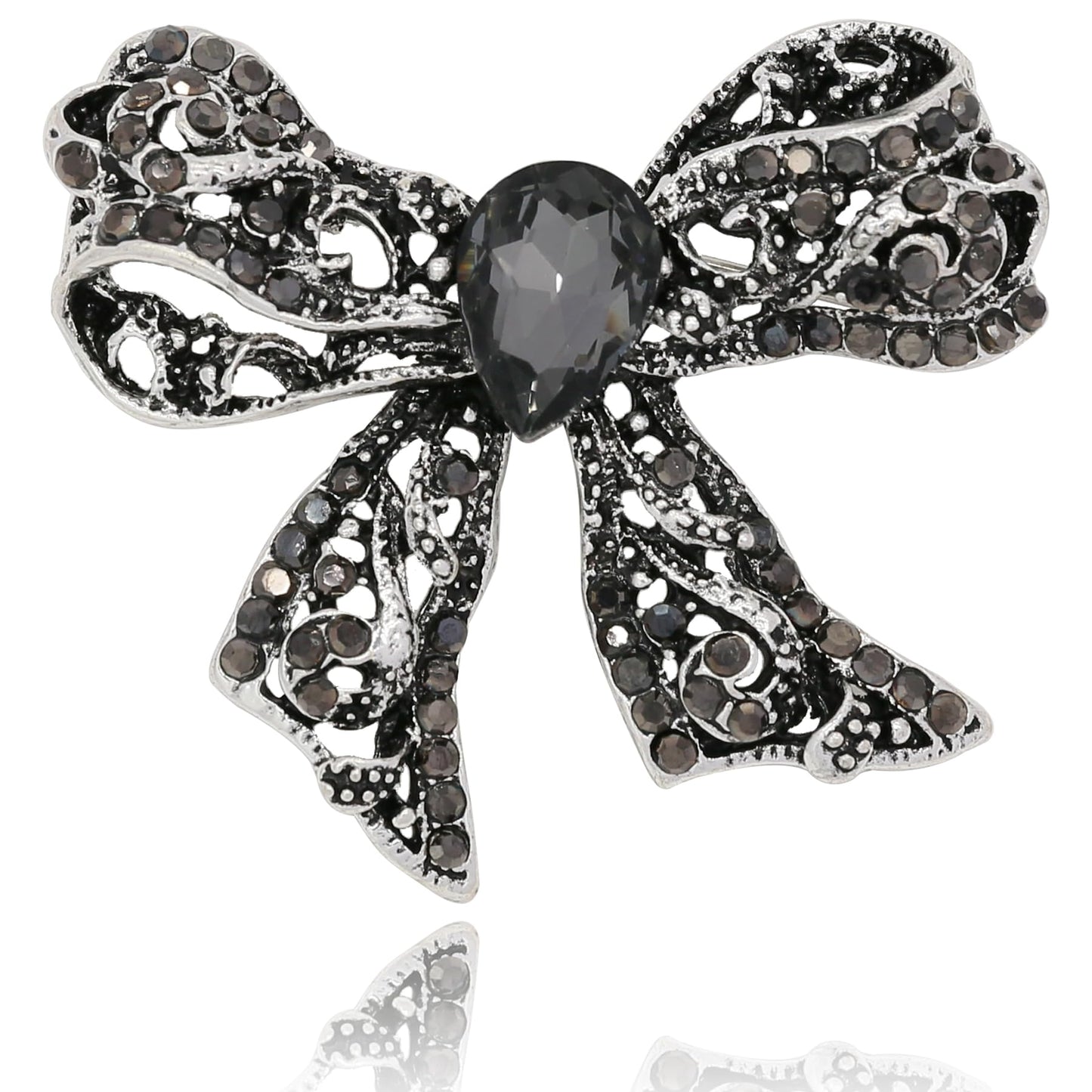 Vancy Utopia Rhinestone Bowknot Brooch Crystal Brooches for Women Pin Wedding Fashion Brooches Jewelry Accessories,Women Gift