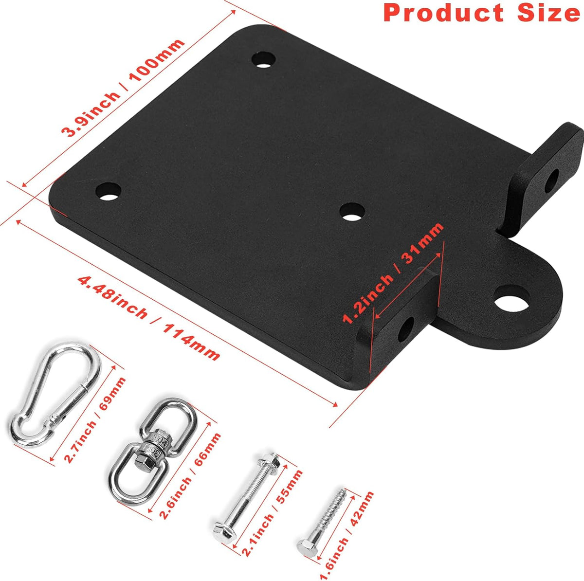 Heavy Punching Boxing Bag Hanger - Heavy Duty Bag Hanger Bracket,360° Rotation Wall Ceiling Mount Wood Beam Hook for Boxing Muay Thai Training,Aerial Yoga Swing & Hammock