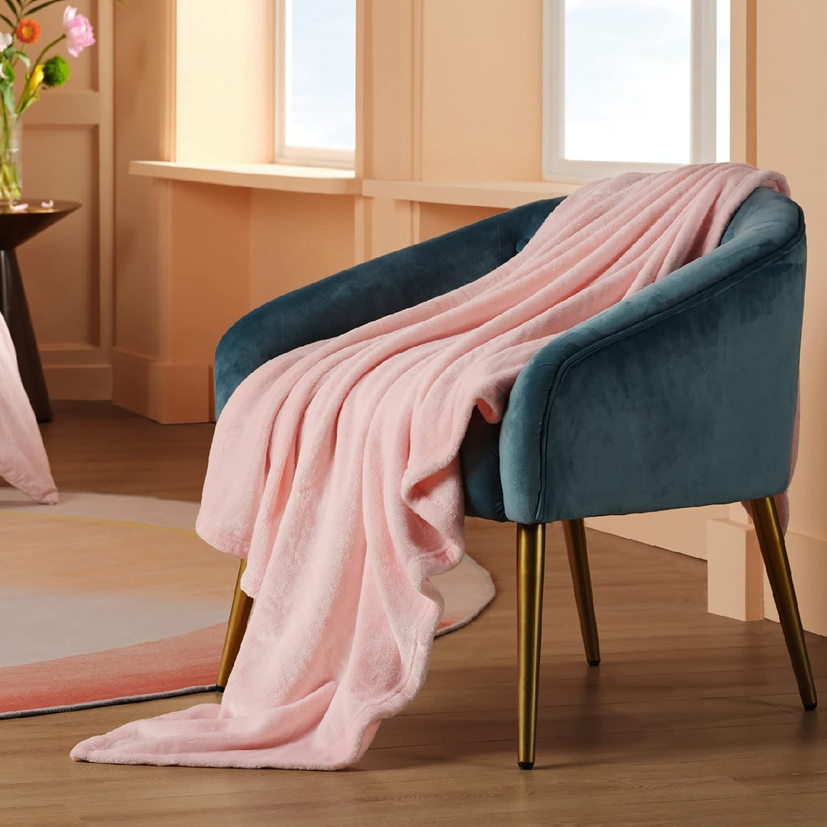 Bedsure Fleece Blanket Twin Blanket Pink - 300GSM Soft Lightweight Plush Cozy Twin XL Blankets for Bed, Sofa, Couch, Travel, Camping, 66 inch X 90 inch