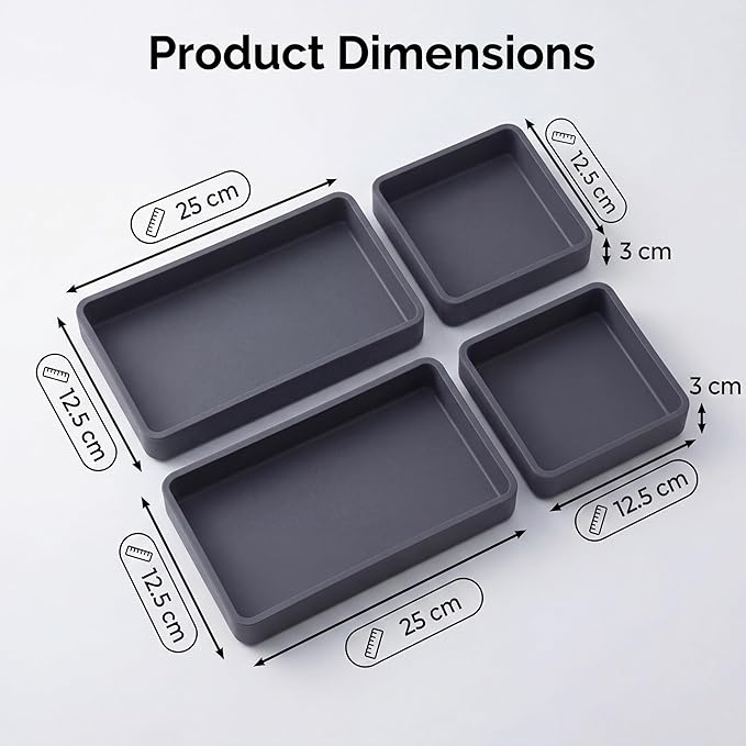 4-Pack Silicone Sheet Pan Dividers Nonstick Heat-Resistant Baking Trays for Oven, Multifunctional Cheat Sheets Silicone Baking Pan for Food Prep & Picnic Storage