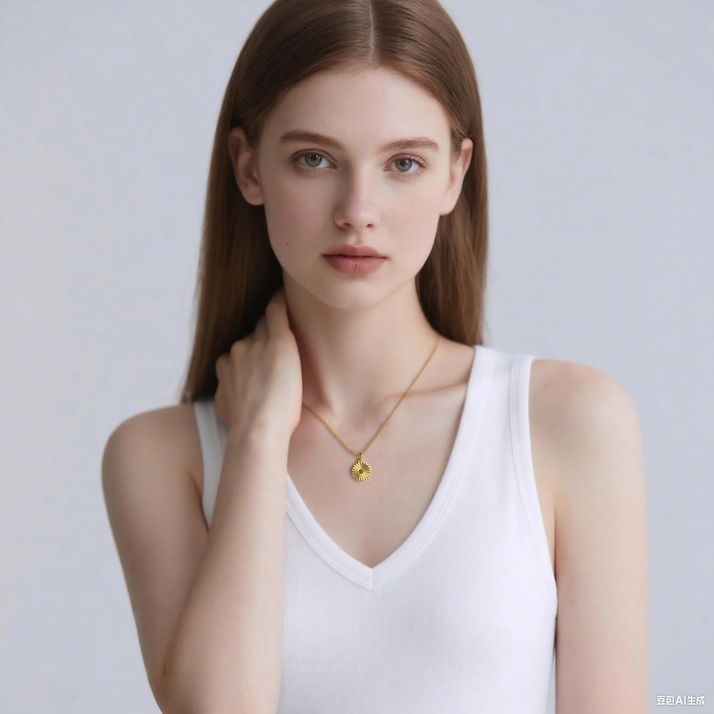 ZKJTEARY Sun necklace for Women Trendy Dainty 18k Gold Chain Lucky Sun jewelry Pendant Gift Card for Women Mom Grandma (Sun)