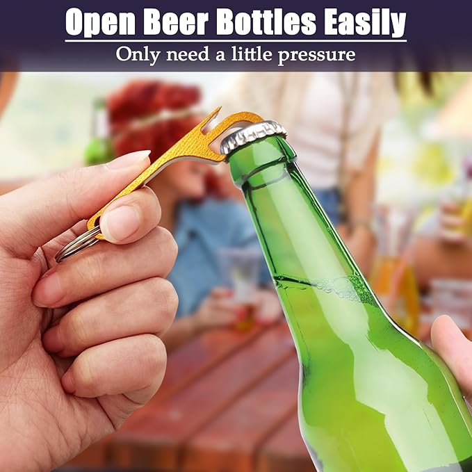 KTOJOY 7 Pack Colorful Beer Bottle Openers,Premium Metal Keychain Bottle Opener, Small and Practical, Easy to Carry