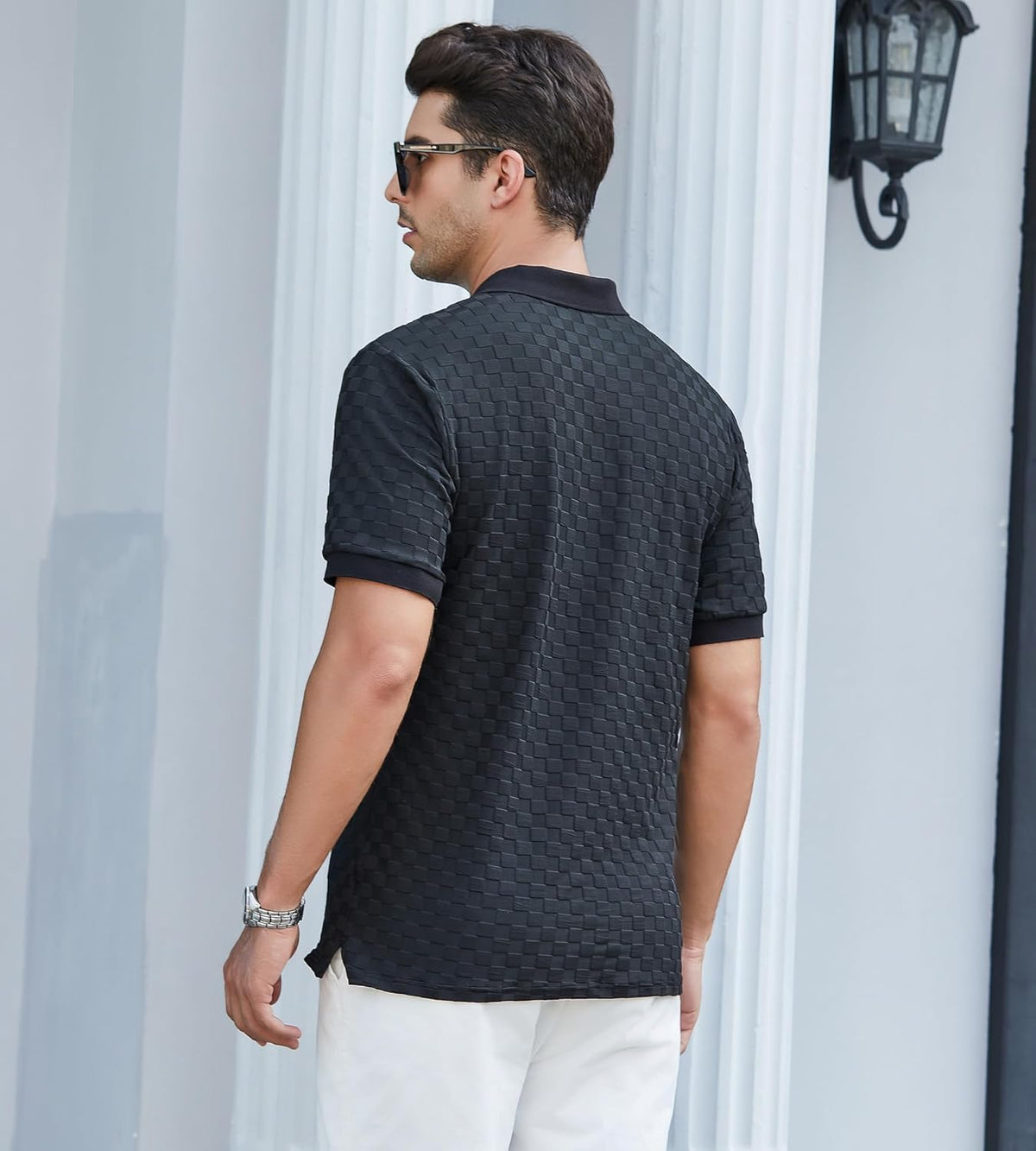 Alex Vando Mens Polo Shirts Short Sleeve Regular Fit Fashion Designed Shirt