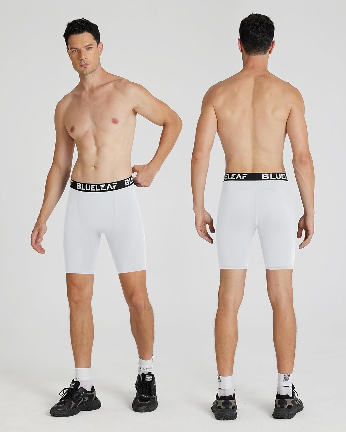 Blueleaf Men's Compression Shorts Sports Running Spandex Shorts Performance Athletic Workout Base Layer Underwear