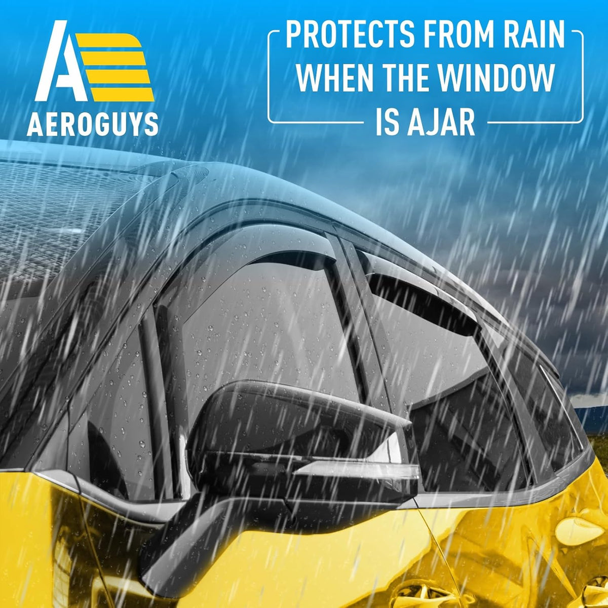 Extra Durable Window Deflectors in-Channel Window Visors Rain Guards Fit for Kia Sportage 2023-2025, Sun Visors, Wind Vent for Shades, Exterior Car Accessories - 4 pcs. AG0860
