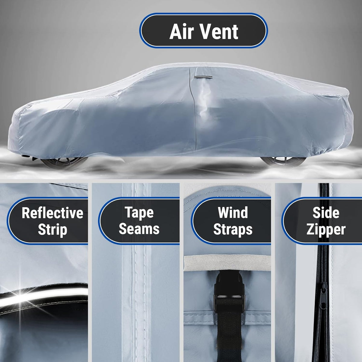 iCarCover Premium Car Cover for 1979-1985 Buick Riviera Heavy Duty Waterproof All-Weather Automobiles Custom Fit Indoor Outdoor UV Snow Protection Covers with Straps and Bag