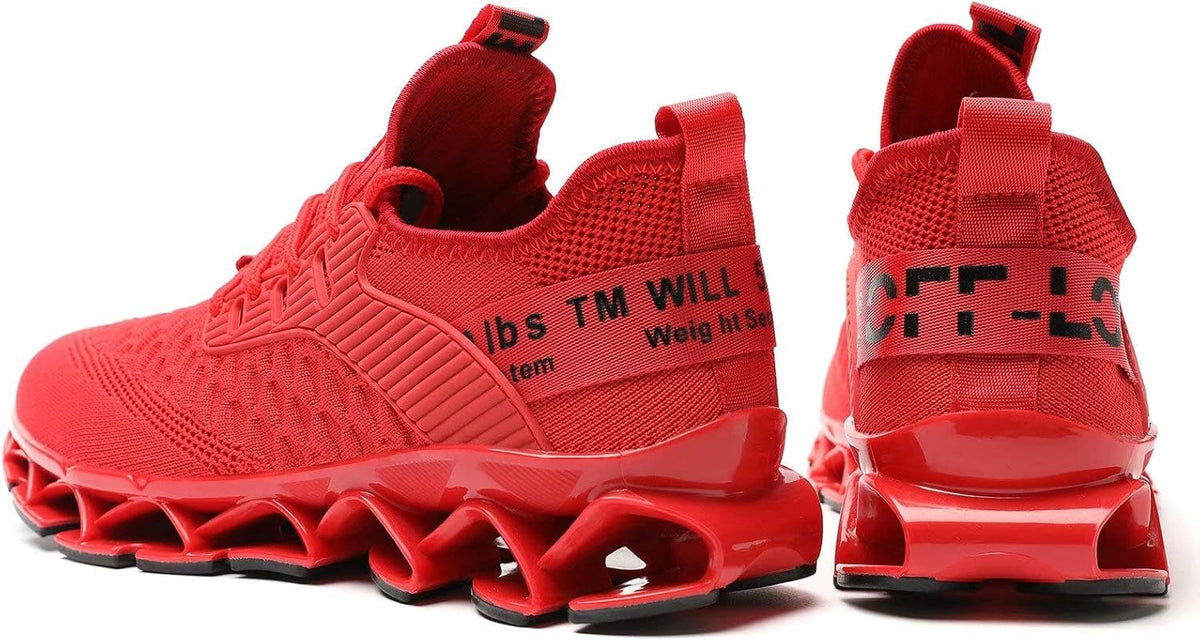 Vooncosir Men's Fashion Sneakers Breathable Mesh Running Shoes Blade Non Slip Soft Sole Casual Athletic Walking Shoes