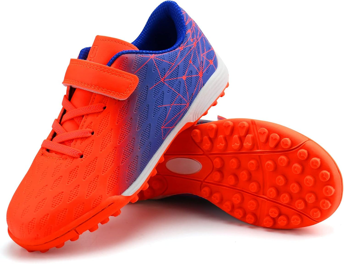 brooman Kids Indoor Soccer Shoes Boys Girls Soccer Cleats Athletic Turf Shoes