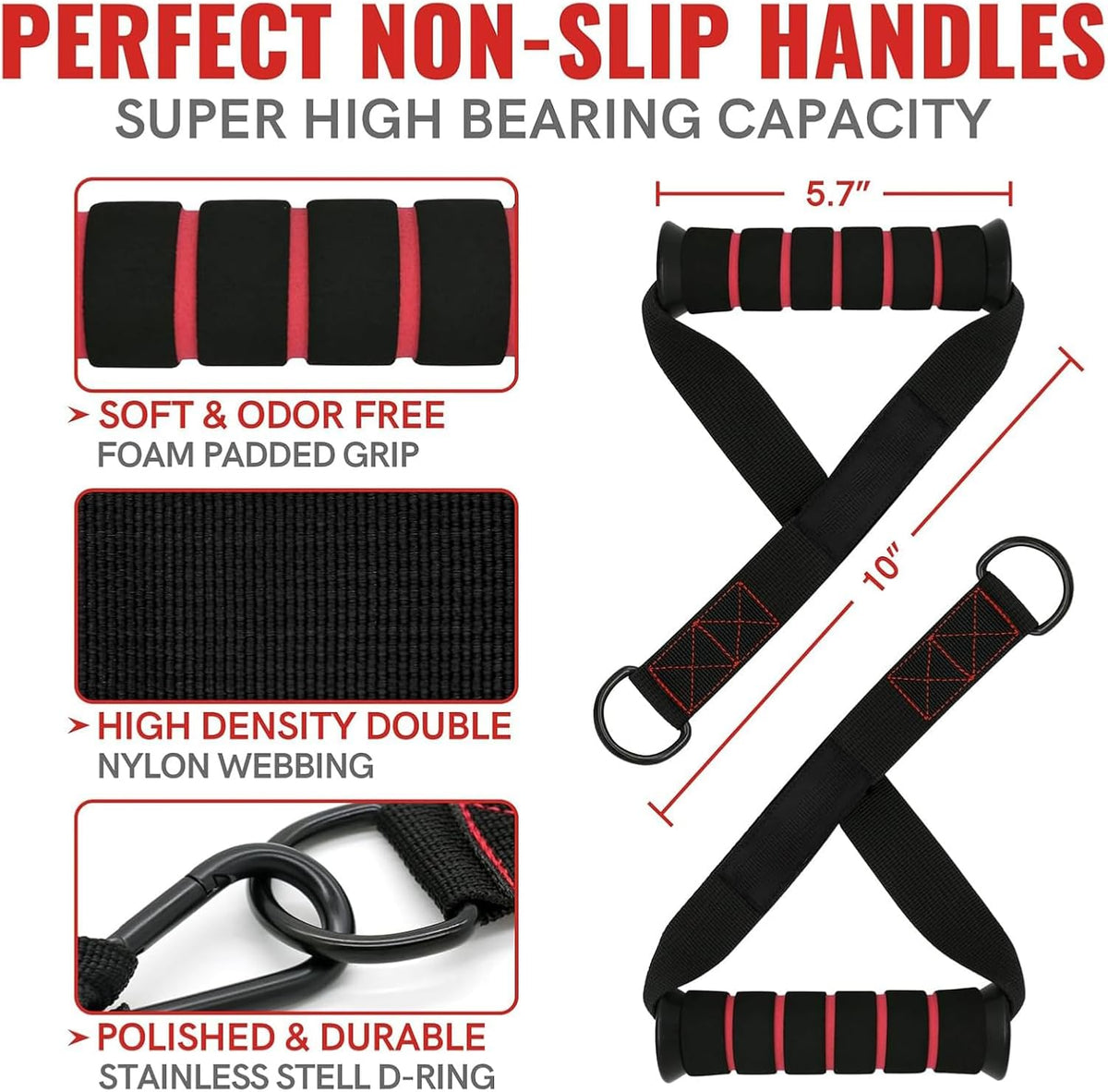 Aihoye Resistance Bands for Working Out, Exercise Bands with Handles, Stretch Bands for Exercise, Workout Bands with Door Anchors for Physical Therapy & Strength Training