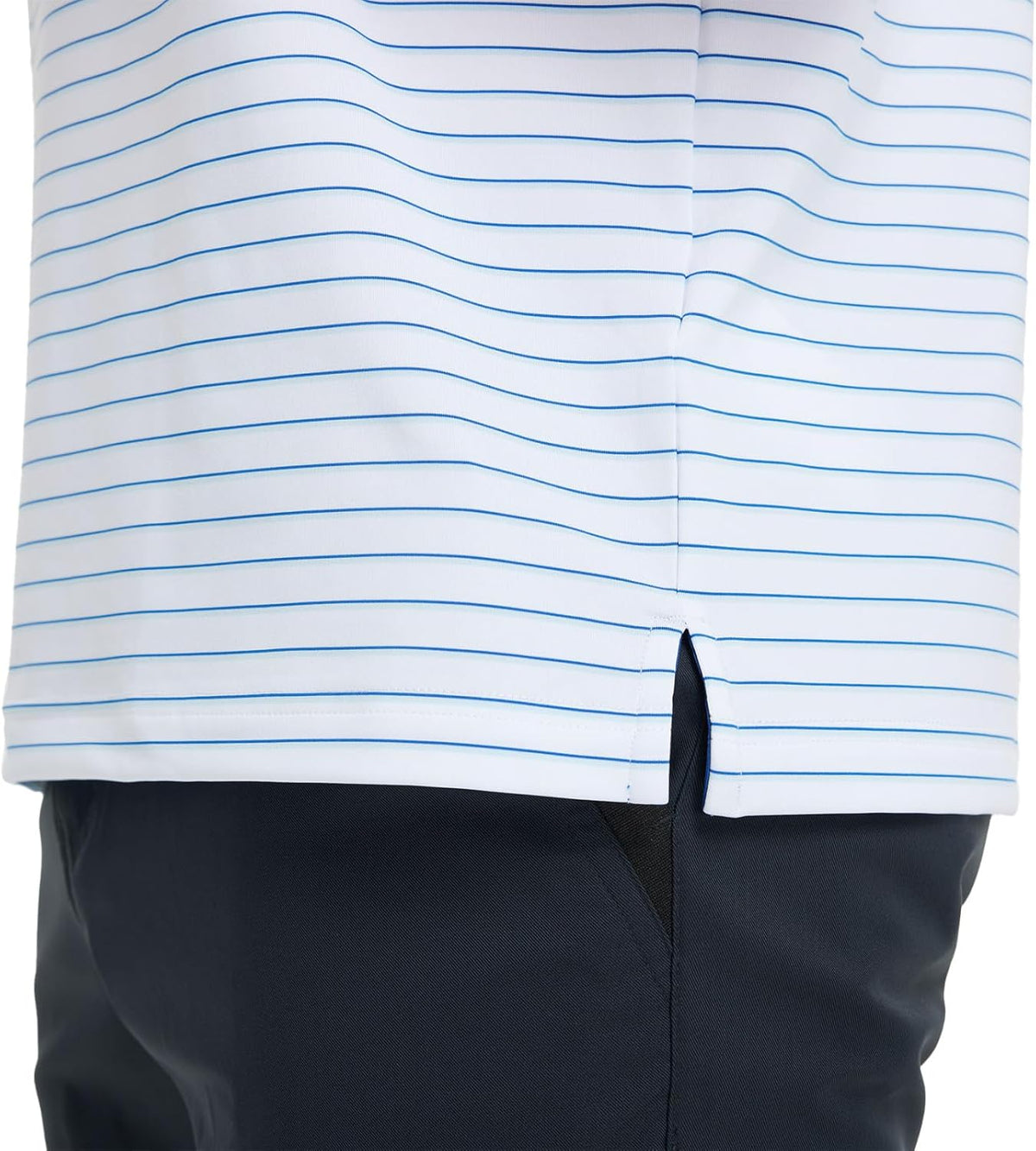 M MAELREG Golf Shirts for Men Moisture Wicking Striped Polo Performance Dry Fit Business Sports Mens Polo Shirts Short Sleeve