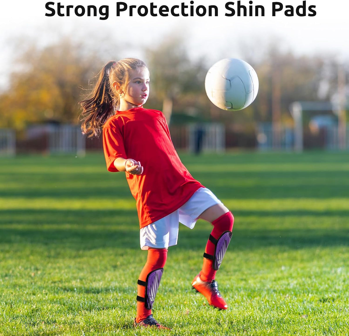 Shin Guards Soccer Youth Kids - Shin Guard for Boys Girls Teenagers Toddler 2-18 Years Old - Football Shin Pads Protection Equipment with Adjustable Straps
