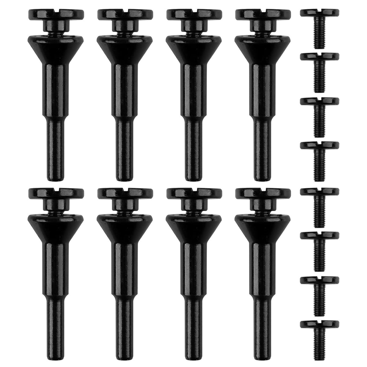 Die Grinder Accessories 3/8" & 1/4" Arbor Hole, 8 Pack Mounting Mandrel for Die Grinder Cut Off Wheel Drill Bits Tool