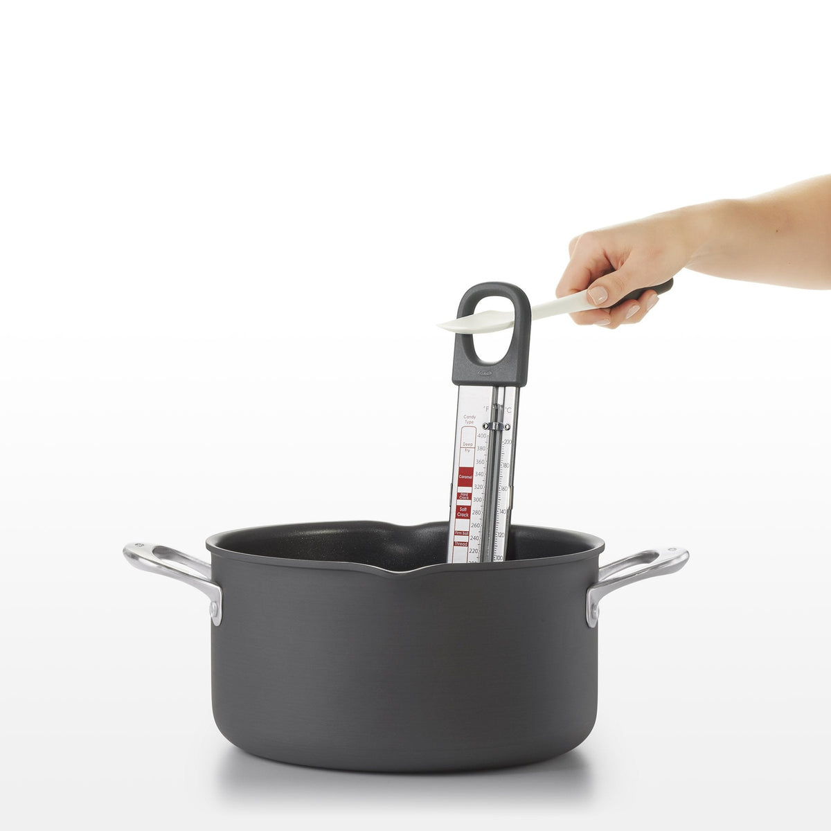 OXO Good Grips Glass Candy and Deep Fry Thermometer, Silver, 1 EA