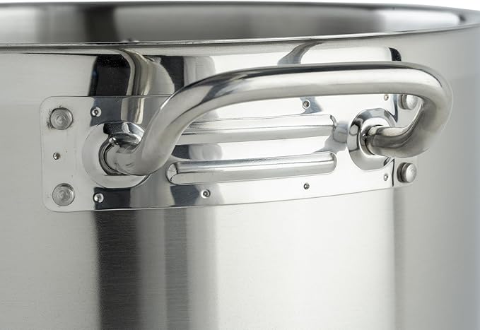 Winware Stainless Steel 24 Quart Stock Pot with Cover,Silver