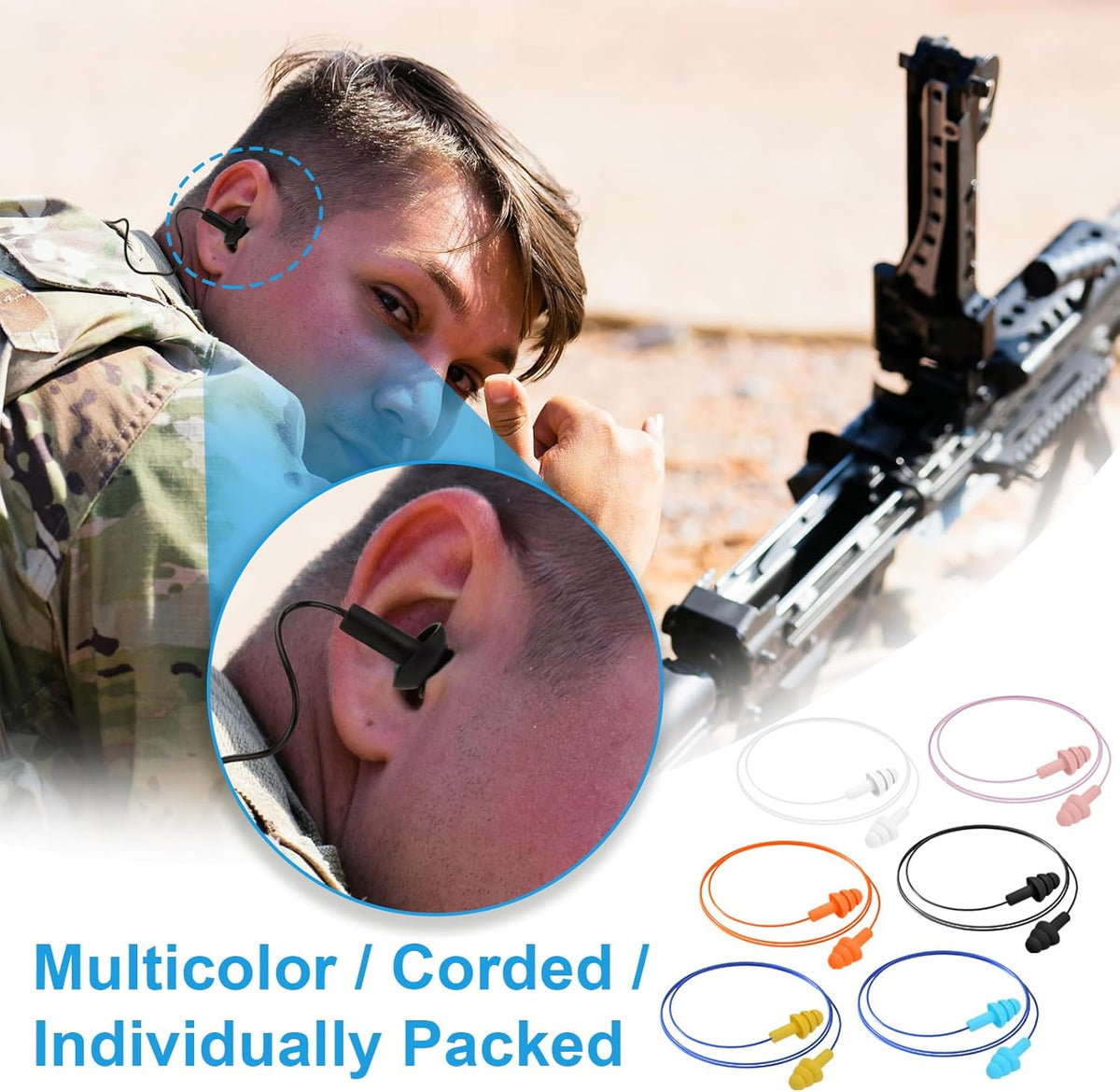 Ear Plugs for Swimming,Sleeping Noise Cancelling,Snoring,Shoting,Working, Reusable Silicone Earplugs, Super Soft Ear Plug for Noise Reduction, Ears Protection (6 Colors)