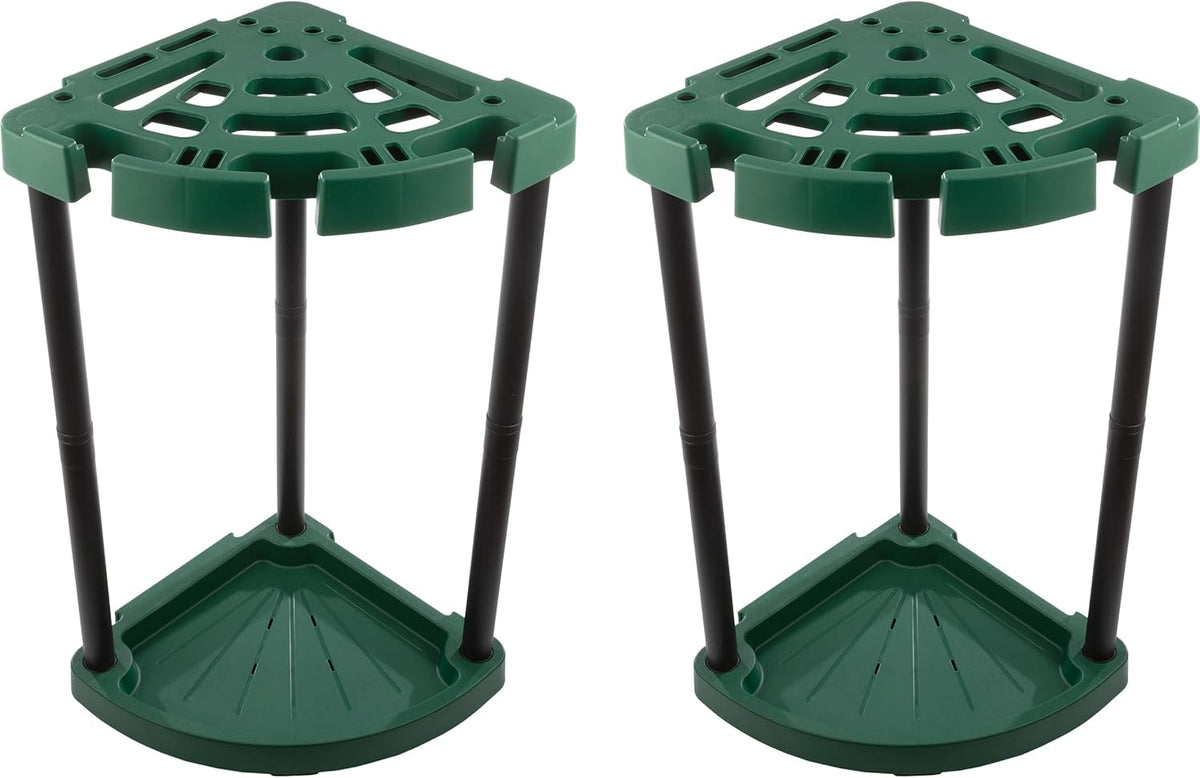 Stalwart Tool Organizer 2-Pack - Garage Storage Rack - Organize Up to 48 Yard Tools - Corner Rack for Home or Shed - Easy to Assemble Utility Racks