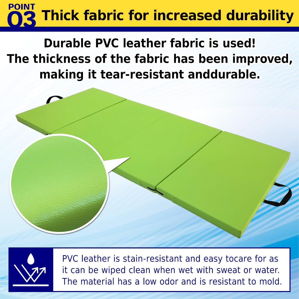 KaRaDaStyle Gymnastics Mat Folding Stretch Mats 71"x31"x2" Exercise Muscle Training Children Play Horizontal Bar Mat Yoga Sports Soundproof Home Use