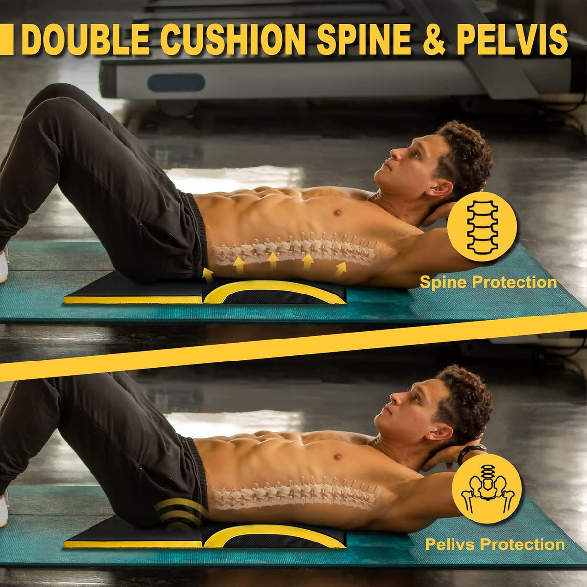 POWER GUIDANCE Ab Exercise Mat - Sit Up Pad - Abdominal & Core Trainer Mat for Full Range of Motion Ab Workouts
