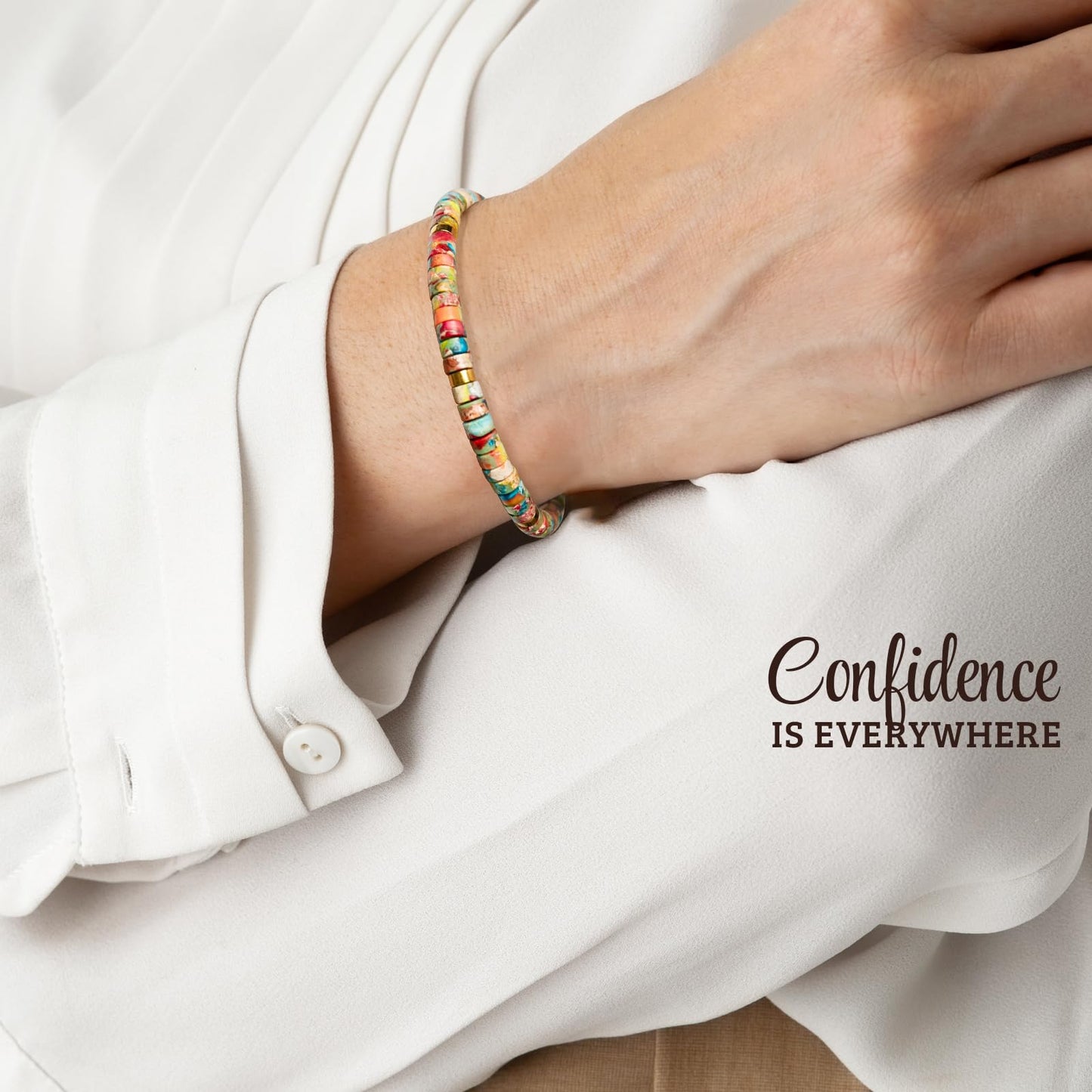 ZOKCC Inspirational Gifts Bracelets for Women: Healing Natural Stone Beads Bracelets - Appreciation Thank You Gifts for Coworkers Teacher Boss Nurse Employee Friend Farewell